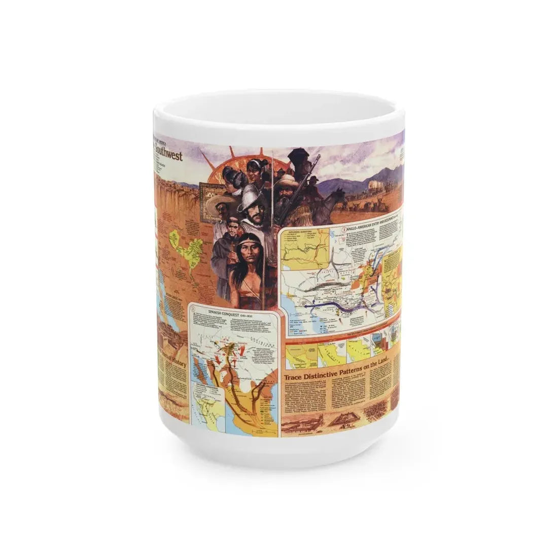 USA - Southwest 2 (1982) (Map) White Coffee Mug 15oz - Go Mug Yourself