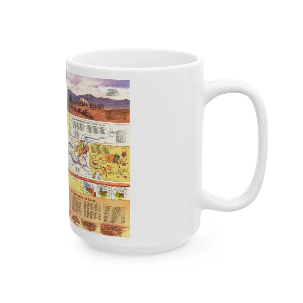 USA - Southwest 2 (1982) (Map) White Coffee Mug-Go Mug Yourself