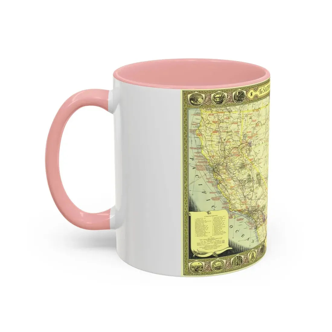 USA - Southwestern (1940) (Map) Accent Coffee Mug - Go Mug Yourself