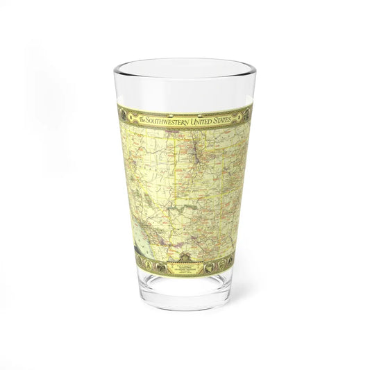 USA - Southwestern (1940) (Map) Pint Glass 16oz-16oz-Go Mug Yourself