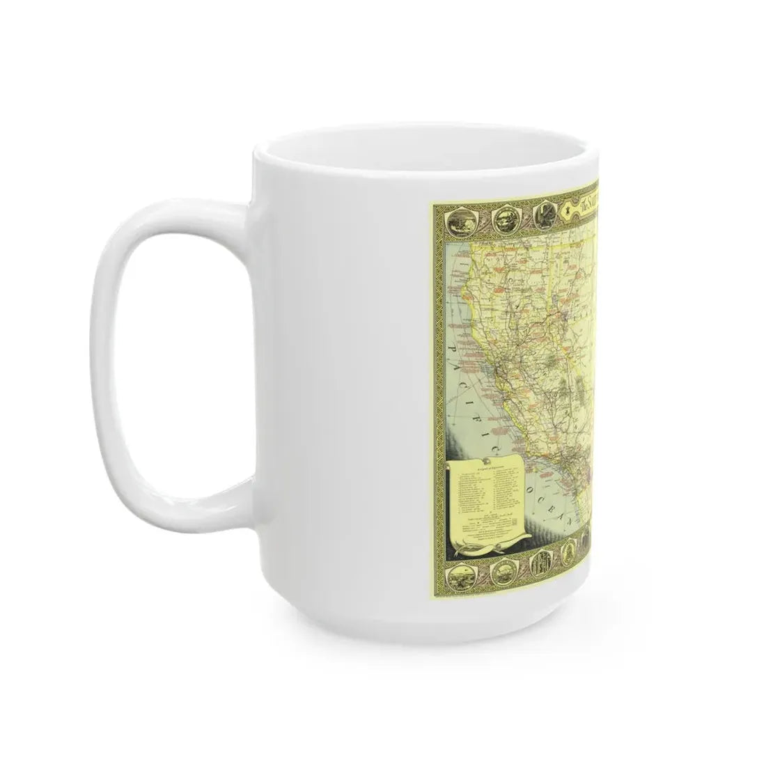 USA - Southwestern (1940) (Map) White Coffee Mug - Go Mug Yourself