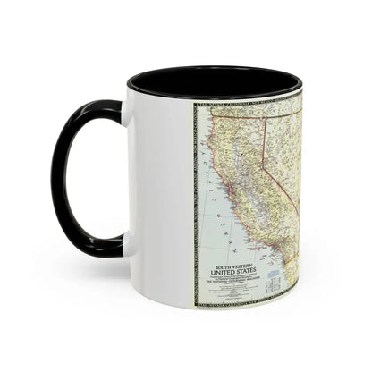 USA - Southwestern (1948) (Map) Accent Coffee Mug - Go Mug Yourself