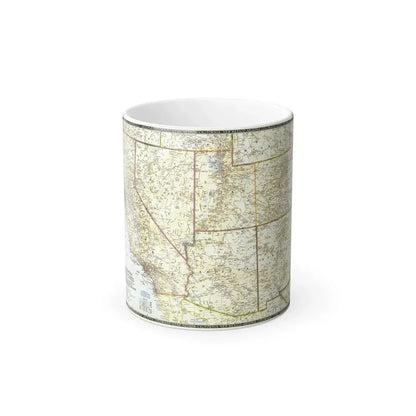 USA - Southwestern (1948) (Map) Color Changing Mug 11oz Default Title 11oz - Go Mug Yourself