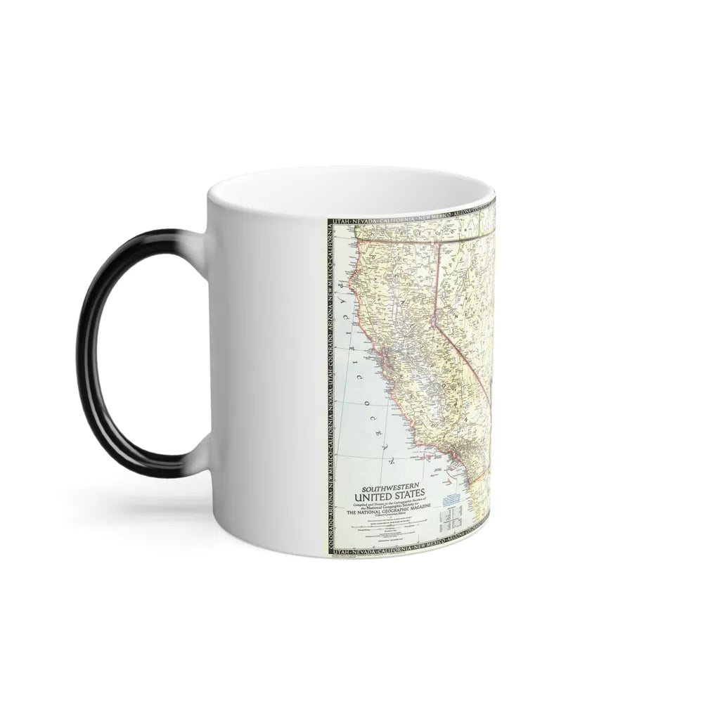 USA - Southwestern (1948) (Map) Color Changing Mug 11oz-Go Mug Yourself