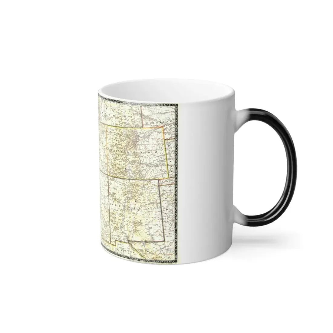 USA - Southwestern (1948) (Map) Color Changing Mug 11oz - Go Mug Yourself