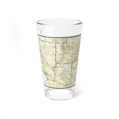 USA - Southwestern (1948) (Map) Pint Glass 16oz-16oz-Go Mug Yourself