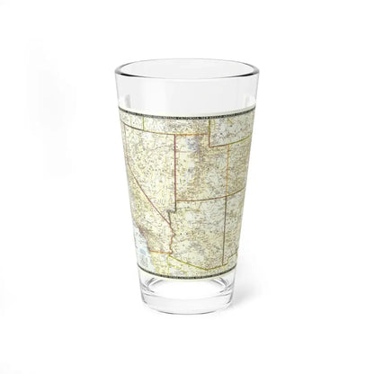 USA - Southwestern (1948) (Map) Pint Glass 16oz 16oz - Go Mug Yourself