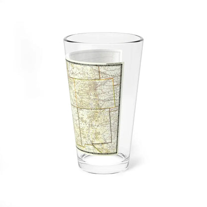 USA - Southwestern (1948) (Map) Pint Glass 16oz - Go Mug Yourself