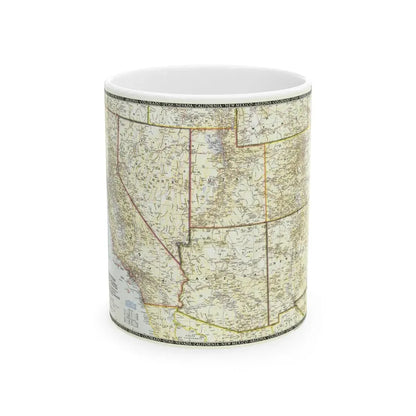 USA - Southwestern (1948) (Map) White Coffee Mug 11oz - Go Mug Yourself