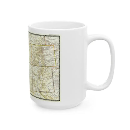 USA - Southwestern (1948) (Map) White Coffee Mug - Go Mug Yourself
