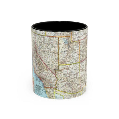USA - Southwestern (1959) (Map) Accent Coffee Mug 11oz Black - Go Mug Yourself