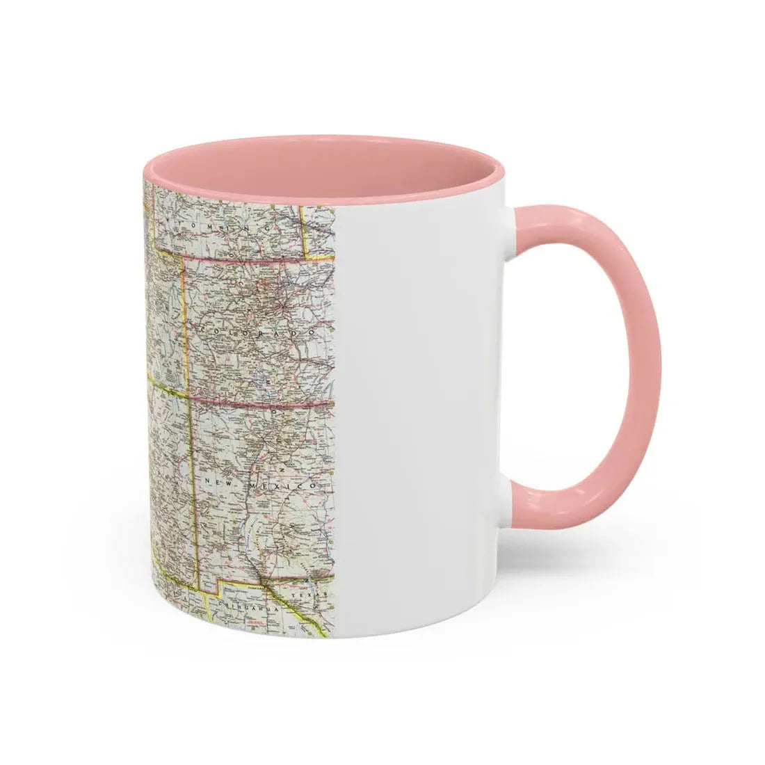 USA - Southwestern (1959) (Map) Accent Coffee Mug - Go Mug Yourself