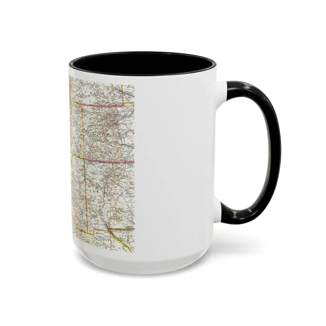 USA - Southwestern (1959) (Map) Accent Coffee Mug - Go Mug Yourself