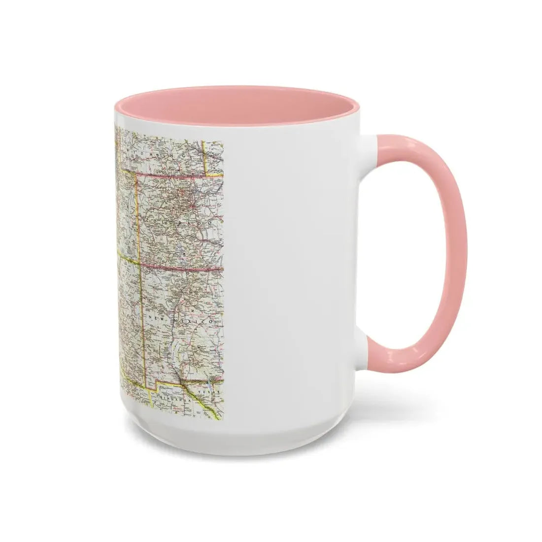USA - Southwestern (1959) (Map) Accent Coffee Mug - Go Mug Yourself