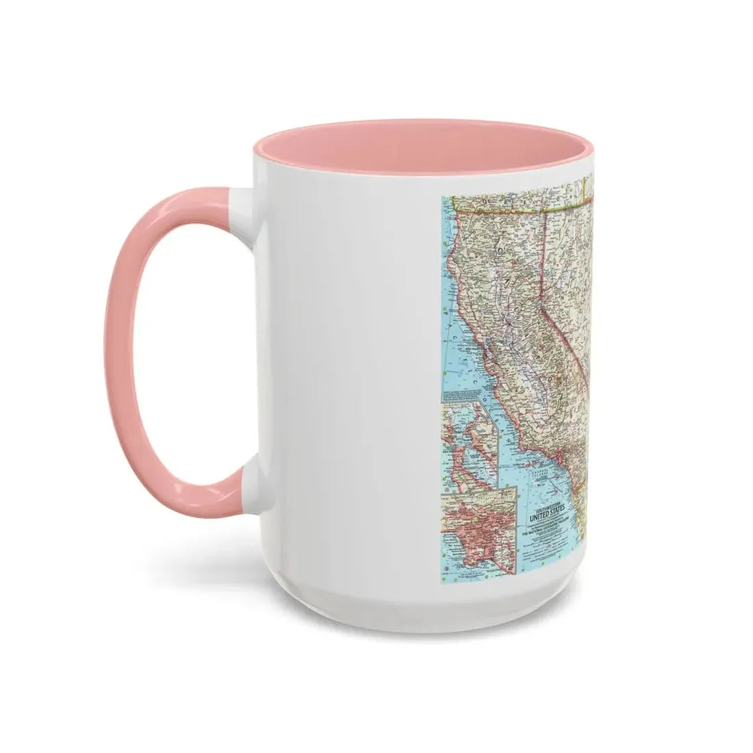 USA - Southwestern (1959) (Map) Accent Coffee Mug - Go Mug Yourself