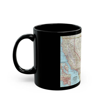 USA - Southwestern (1959) (Map) Black Coffee Mug-Go Mug Yourself