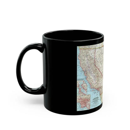 USA - Southwestern (1959) (Map) Black Coffee Mug - Go Mug Yourself