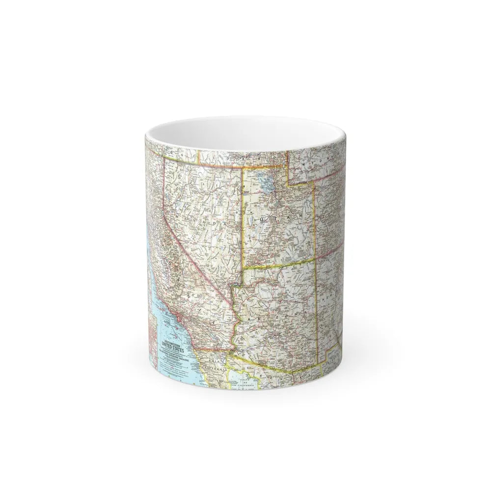 USA - Southwestern (1959) (Map) Color Changing Mug 11oz-11oz-Go Mug Yourself