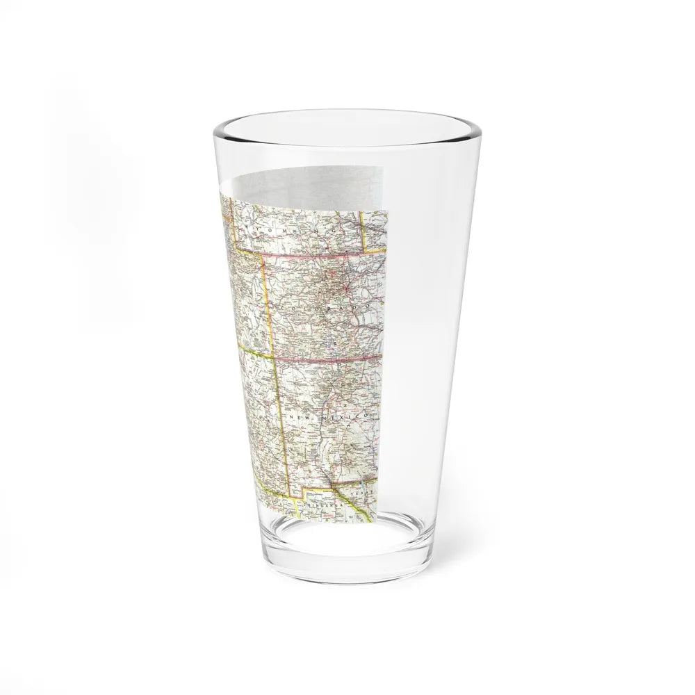 USA - Southwestern (1959) (Map) Pint Glass 16oz-Go Mug Yourself