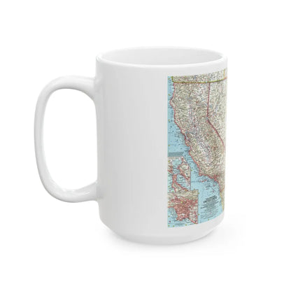 USA - Southwestern (1959) (Map) White Coffee Mug-Go Mug Yourself