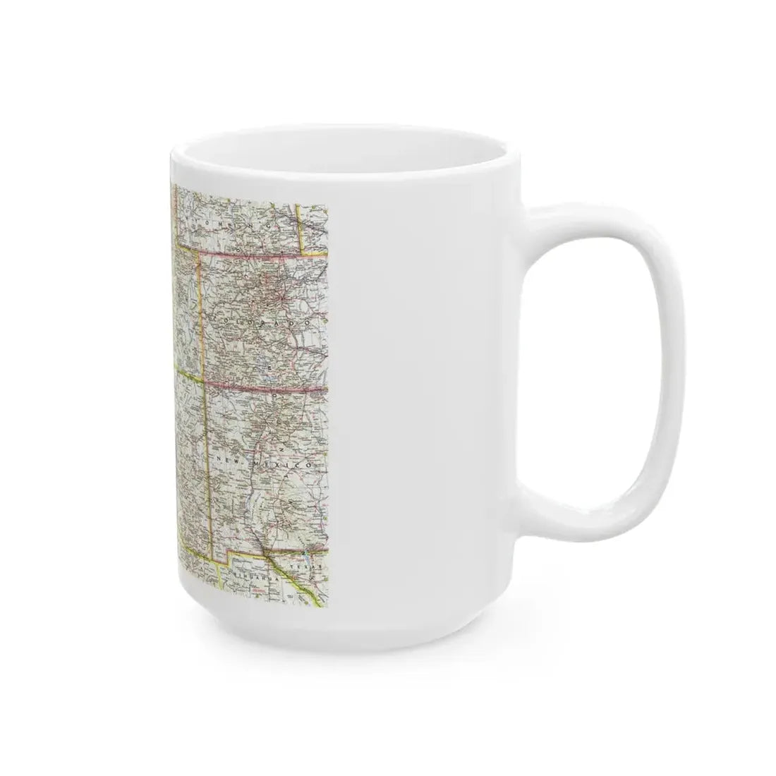 USA - Southwestern (1959) (Map) White Coffee Mug - Go Mug Yourself