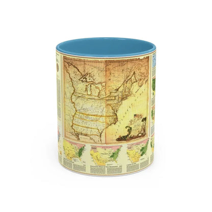 USA - Territorial Growth (1987) (Map) Accent Coffee Mug 11oz Light Blue - Go Mug Yourself