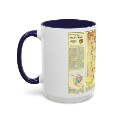 USA - Territorial Growth (1987) (Map) Accent Coffee Mug - Go Mug Yourself