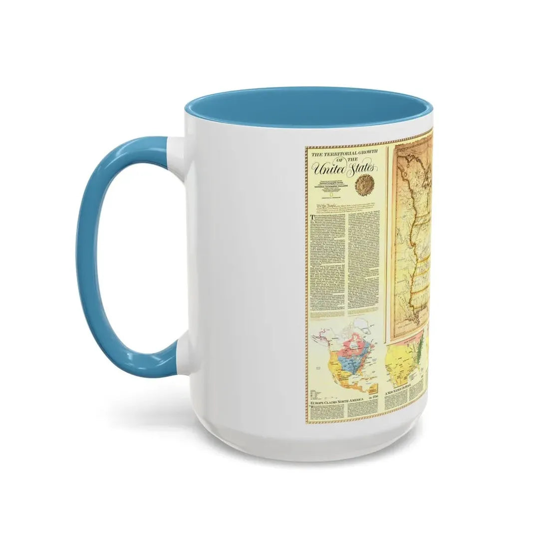 USA - Territorial Growth (1987) (Map) Accent Coffee Mug - Go Mug Yourself