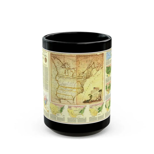 USA - Territorial Growth (1987) (Map) Black Coffee Mug 15oz - Go Mug Yourself