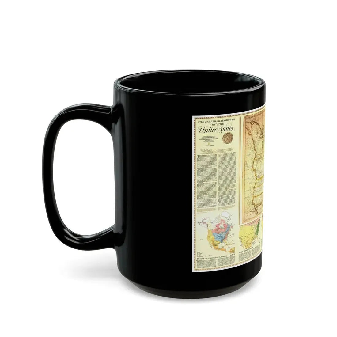 USA - Territorial Growth (1987) (Map) Black Coffee Mug - Go Mug Yourself