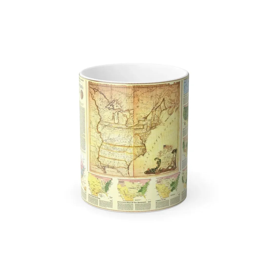 USA - Territorial Growth (1987) (Map) Color Changing Mug 11oz Default Title 11oz - Go Mug Yourself