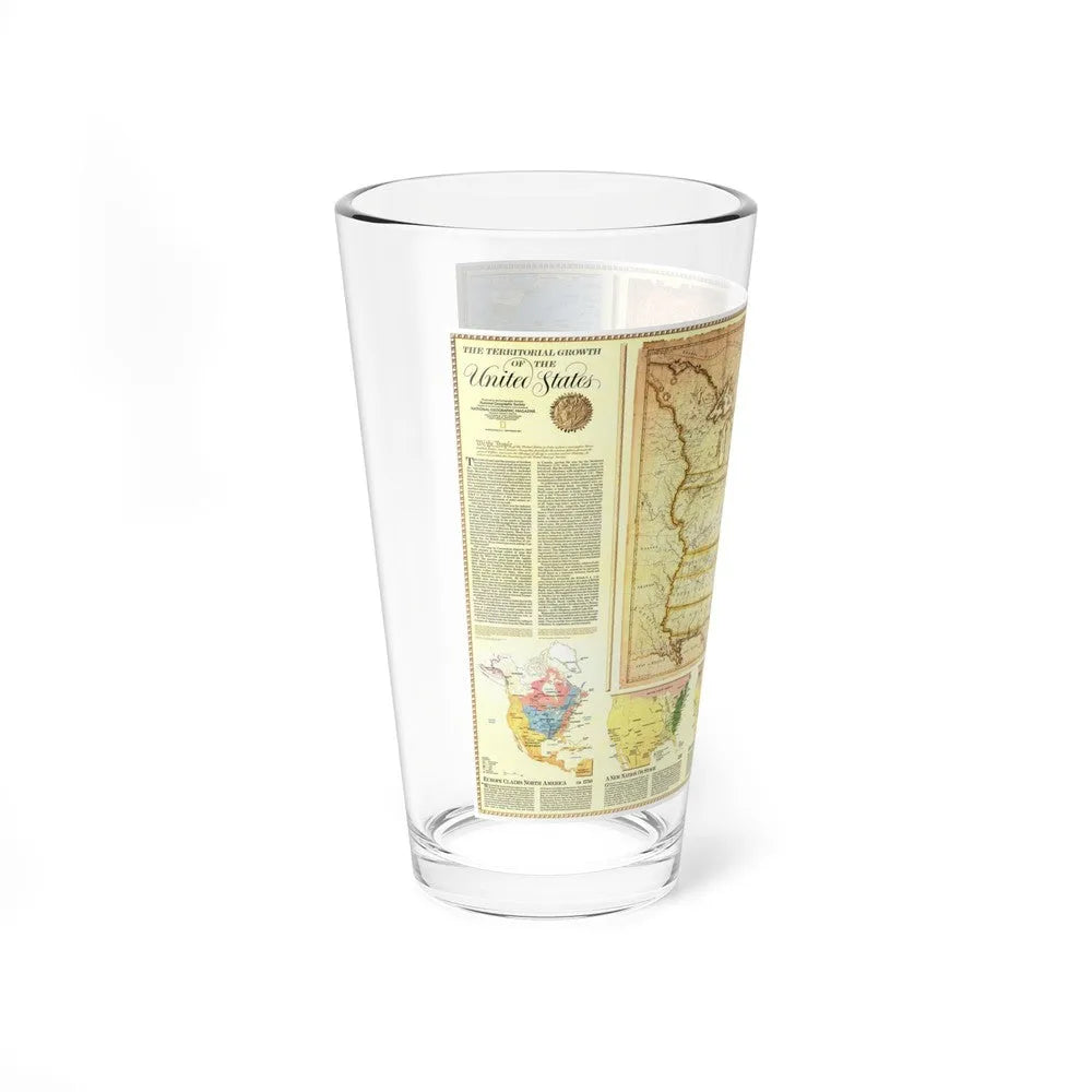 USA - Territorial Growth (1987) (Map) Pint Glass 16oz-Go Mug Yourself