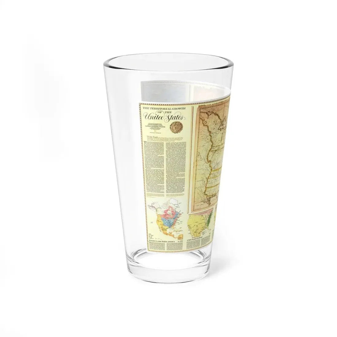 USA - Territorial Growth (1987) (Map) Pint Glass 16oz - Go Mug Yourself