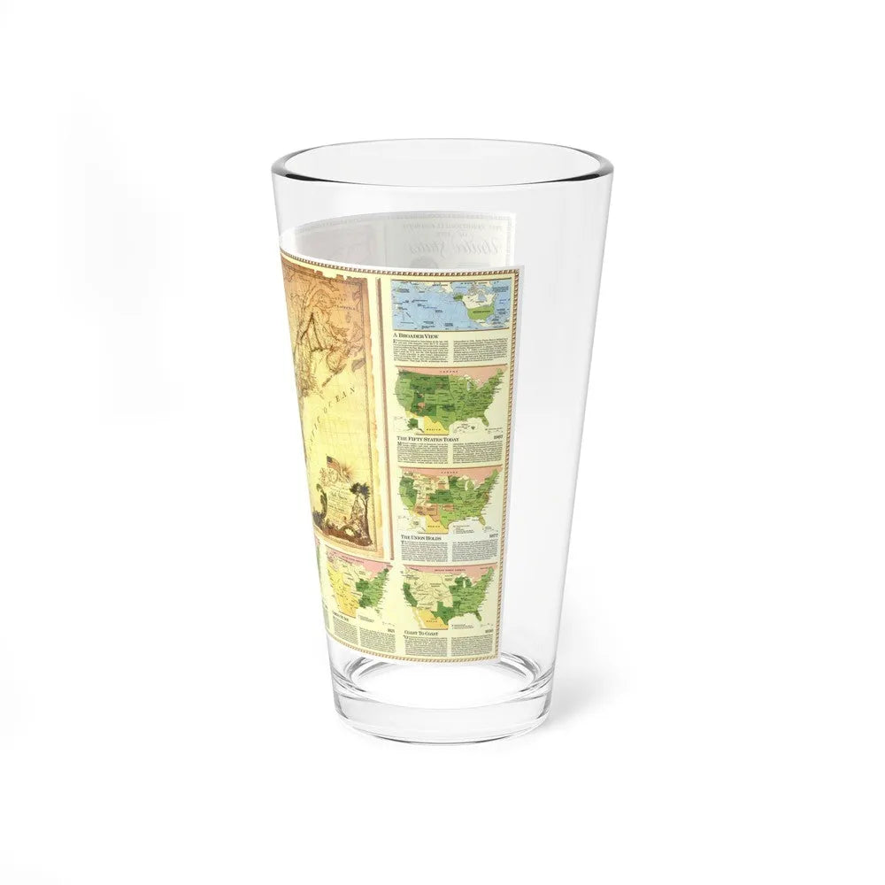 USA - Territorial Growth (1987) (Map) Pint Glass 16oz-Go Mug Yourself