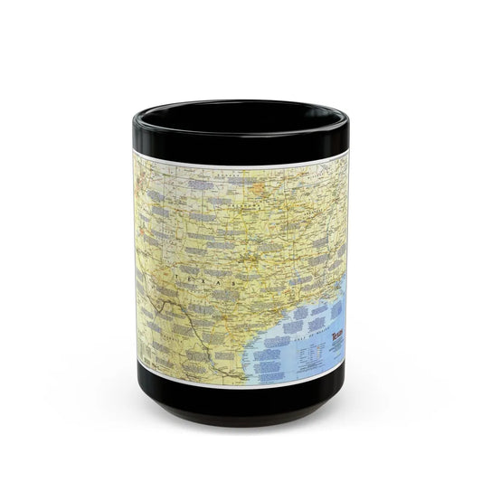 USA - Texas 1 (1986) (Map) Black Coffee Mug-15oz-Go Mug Yourself