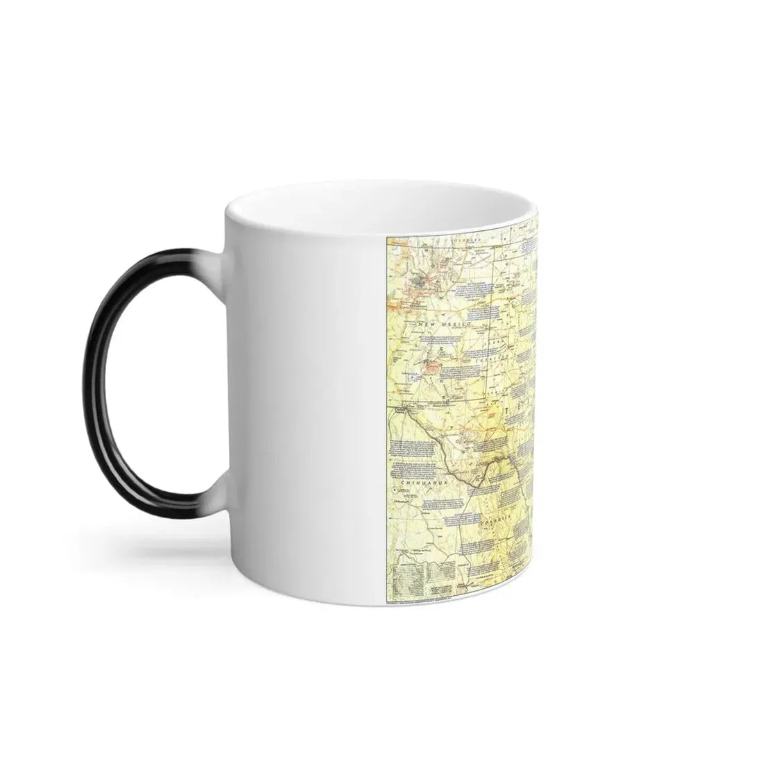 USA - Texas 1 (1986) (Map) Color Changing Mug 11oz - Go Mug Yourself