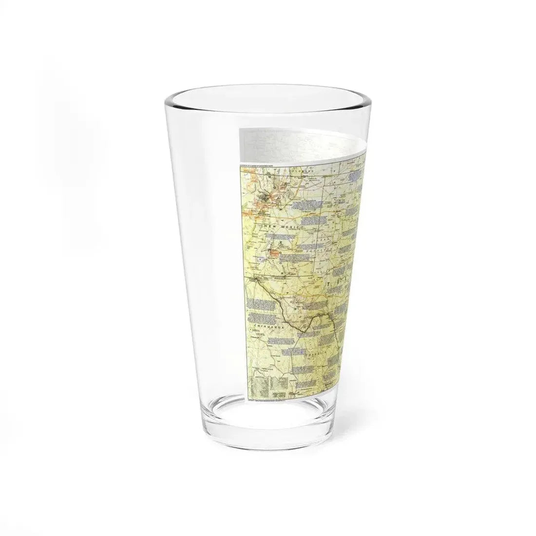 USA - Texas 1 (1986) (Map) Pint Glass 16oz - Go Mug Yourself