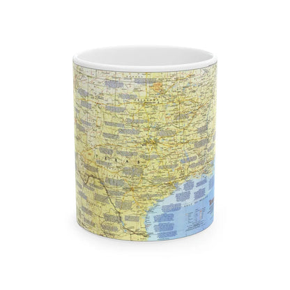 USA - Texas 1 (1986) (Map) White Coffee Mug-11oz-Go Mug Yourself