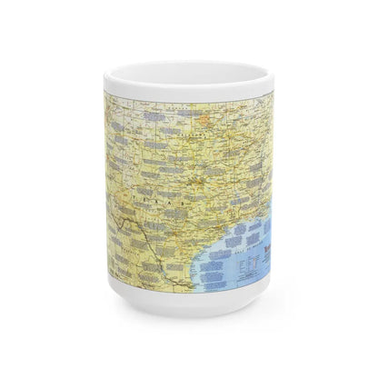 USA - Texas 1 (1986) (Map) White Coffee Mug-15oz-Go Mug Yourself