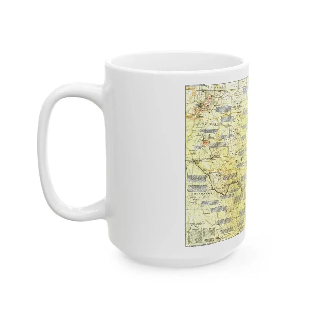 USA - Texas 1 (1986) (Map) White Coffee Mug - Go Mug Yourself