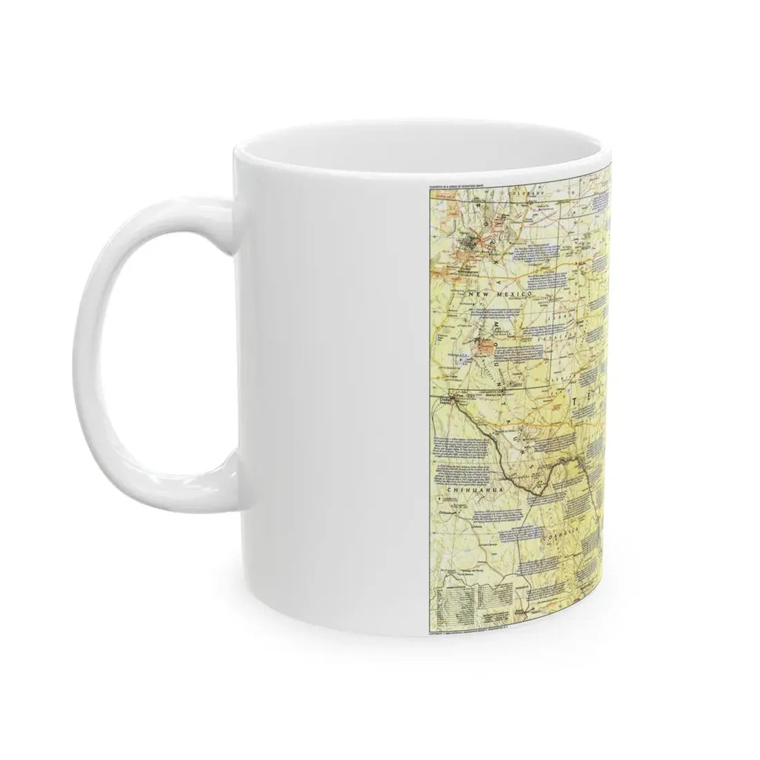 USA - Texas 1 (1986) (Map) White Coffee Mug - Go Mug Yourself