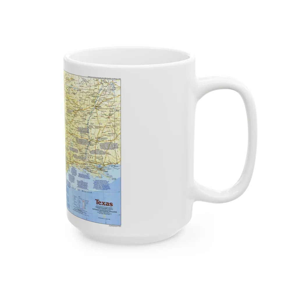 USA - Texas 1 (1986) (Map) White Coffee Mug-Go Mug Yourself