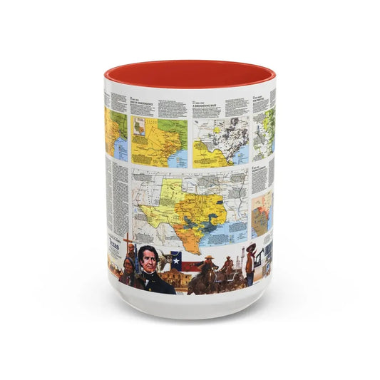 USA - Texas 2 (1986) (Map) Accent Coffee Mug 15oz Red - Go Mug Yourself