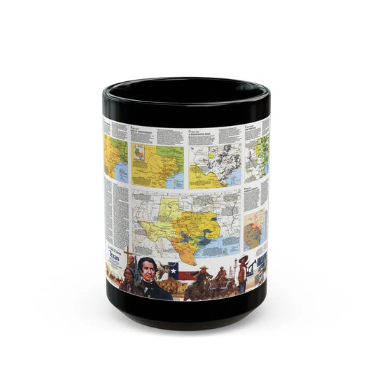 USA - Texas 2 (1986) (Map) Black Coffee Mug-15oz-Go Mug Yourself