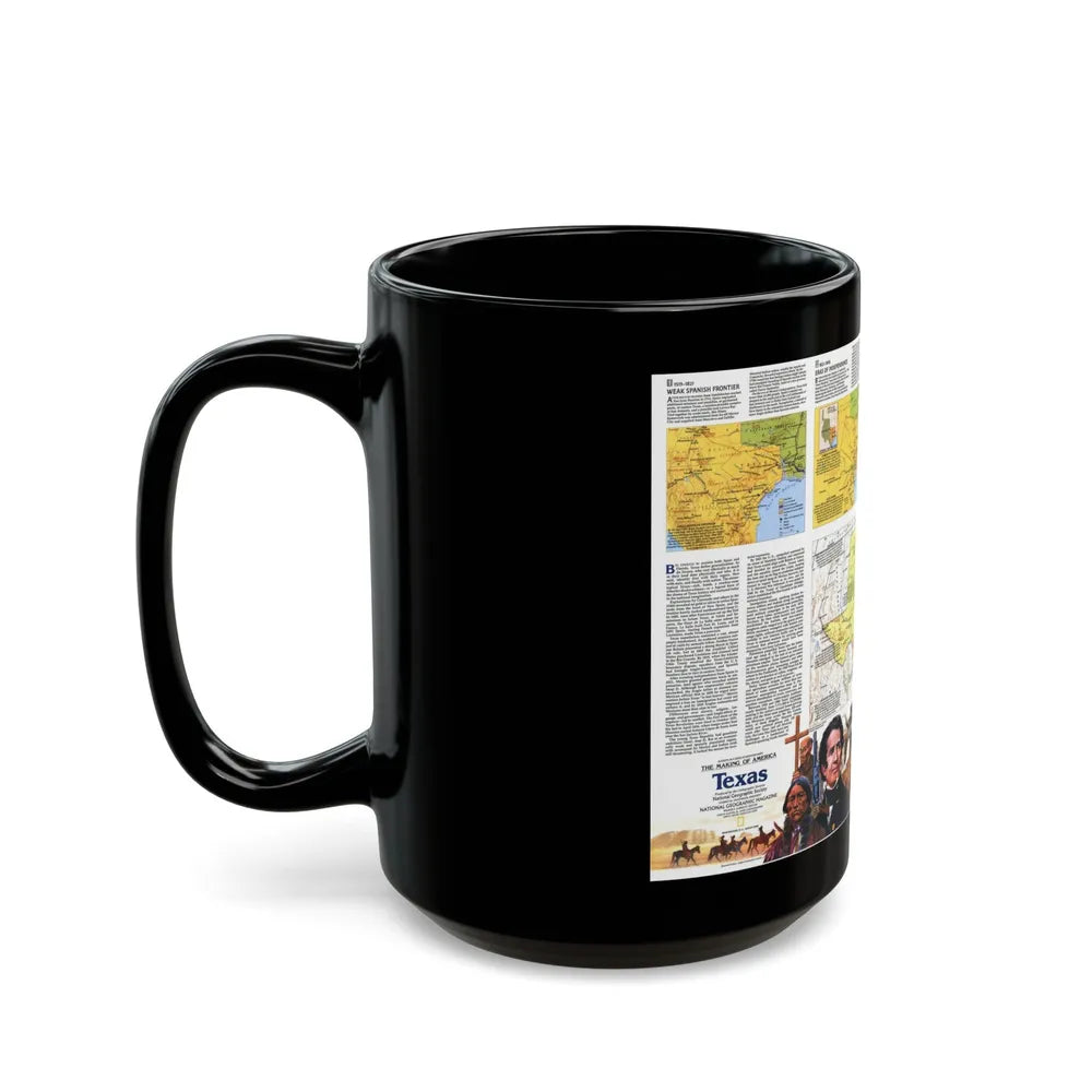 USA - Texas 2 (1986) (Map) Black Coffee Mug-Go Mug Yourself