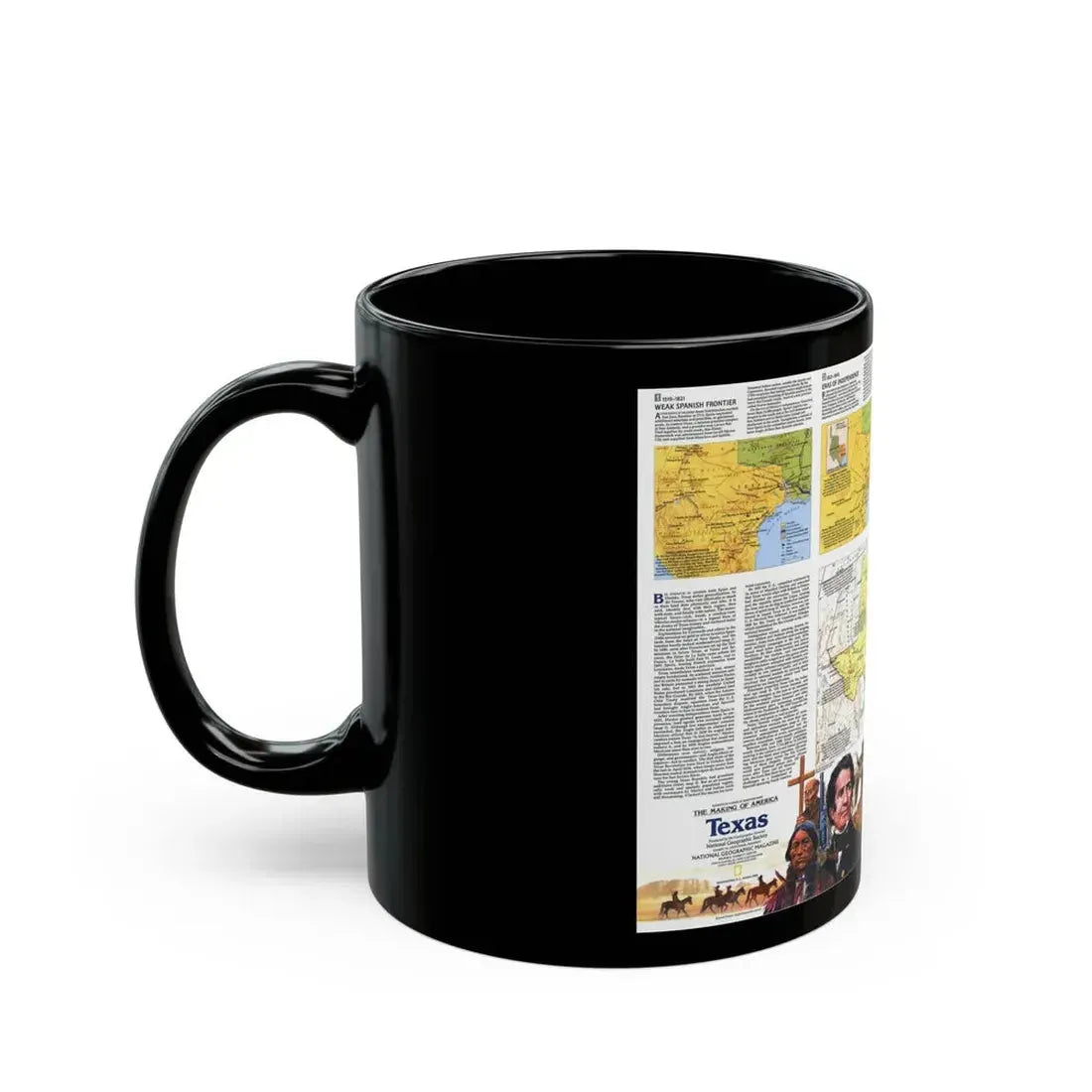 USA - Texas 2 (1986) (Map) Black Coffee Mug - Go Mug Yourself