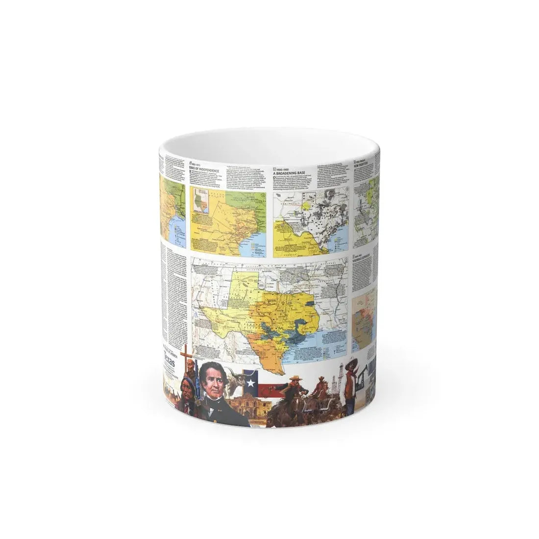 USA - Texas 2 (1986) (Map) Color Changing Mug 11oz Default Title 11oz - Go Mug Yourself