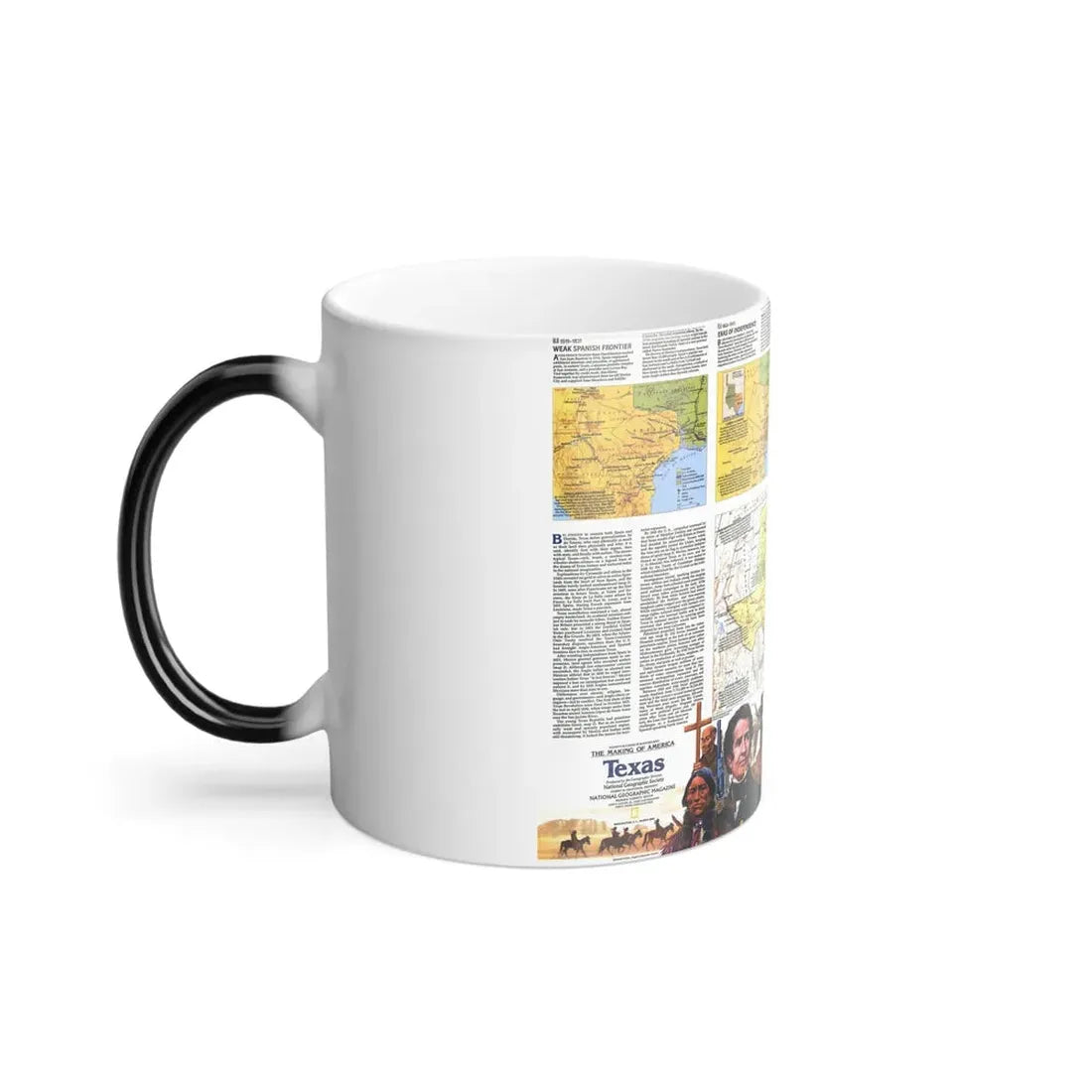 USA - Texas 2 (1986) (Map) Color Changing Mug 11oz - Go Mug Yourself