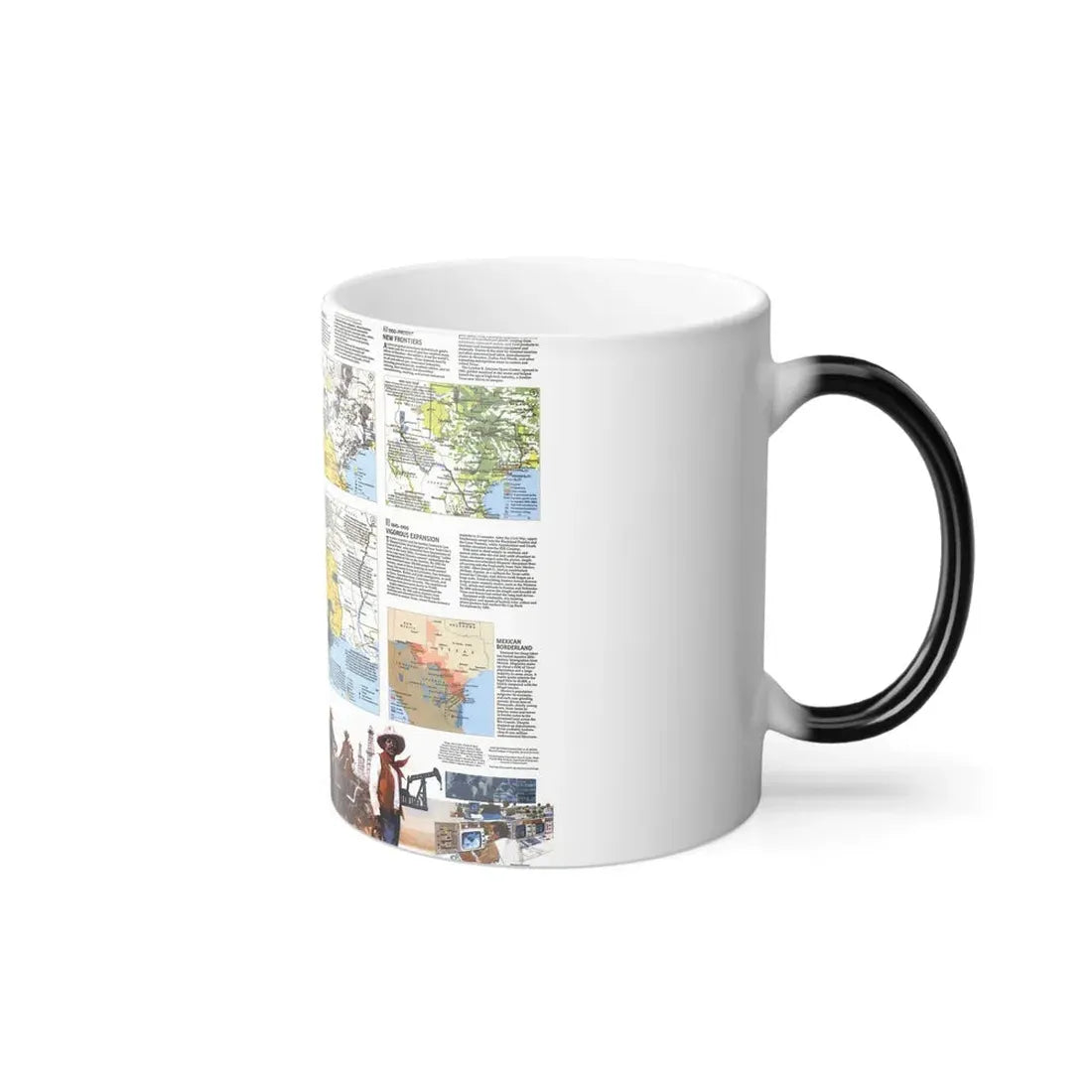 USA - Texas 2 (1986) (Map) Color Changing Mug 11oz - Go Mug Yourself