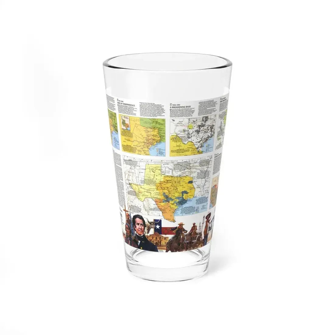 USA - Texas 2 (1986) (Map) Pint Glass 16oz - Go Mug Yourself